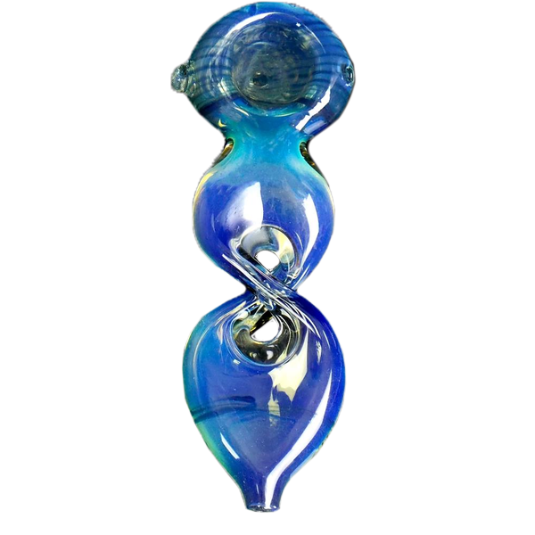 Divine Blue Twisted Glass Pipe